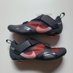 Nike SuperRep Cycle Mens Size 9.5 Cycling Shoes CW2191-008 Black Orange